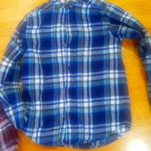 Boys blue flannel shirt